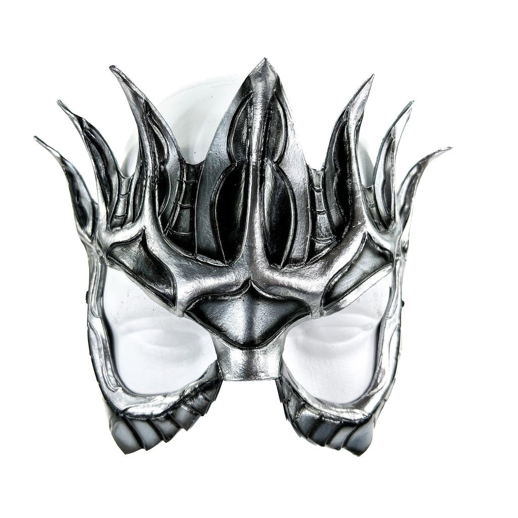 Masquerade Crown Mask of Handmade Genuine Leather in Metallics