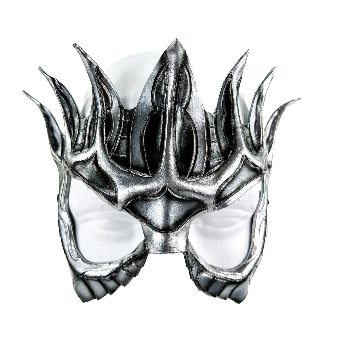 Masquerade Crown Mask of Handmade Genuine Leather in Metallics