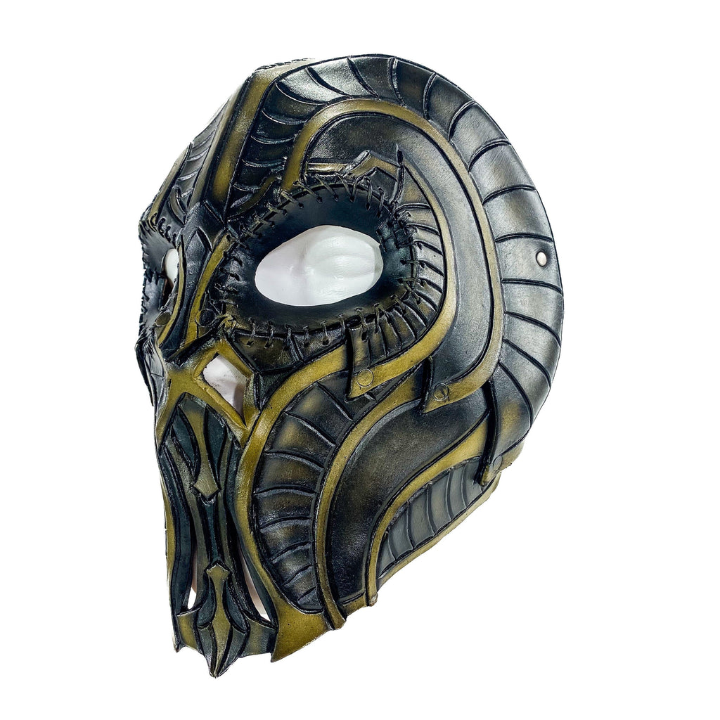 Handmade Genuine Leather Mask in Natural Colors