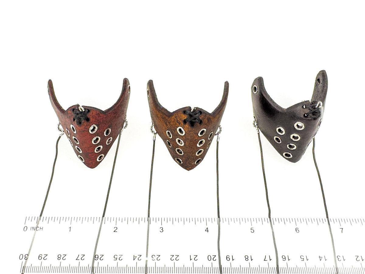 Mouth Mask Leather Mini Mask – Handcrafted Charm for Rearview Mirrors, Handbags, Lanyards, Party Favors & More
