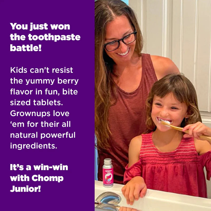 CHOMP JR Very Berry NHAP Toothpaste Tablets