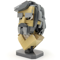 Custom LEGO Star Wars Last Jedi Luke Skywalker Bust made using LEGO ® parts