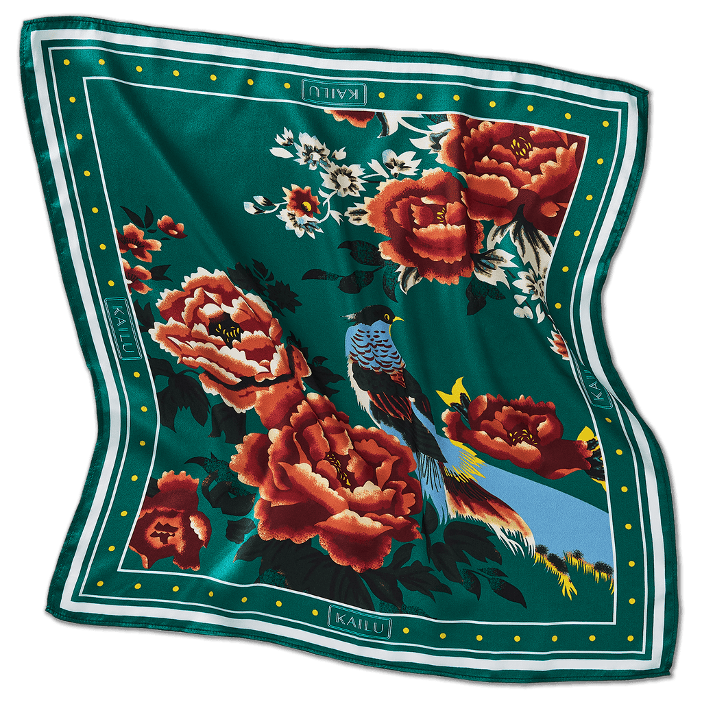 KAILU Imperial Bloom Silk Scarf – Luxury Accessory