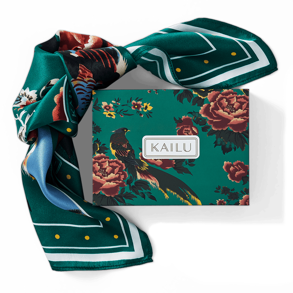 KAILU Imperial Bloom Silk Scarf – Luxury Accessory