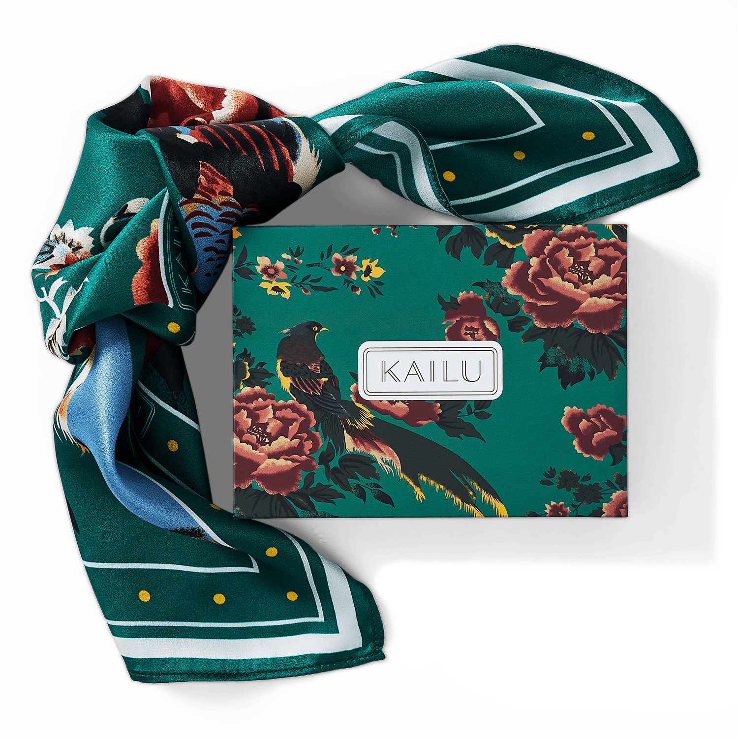 KAILU Imperial Bloom Silk Scarf – Luxury Accessory