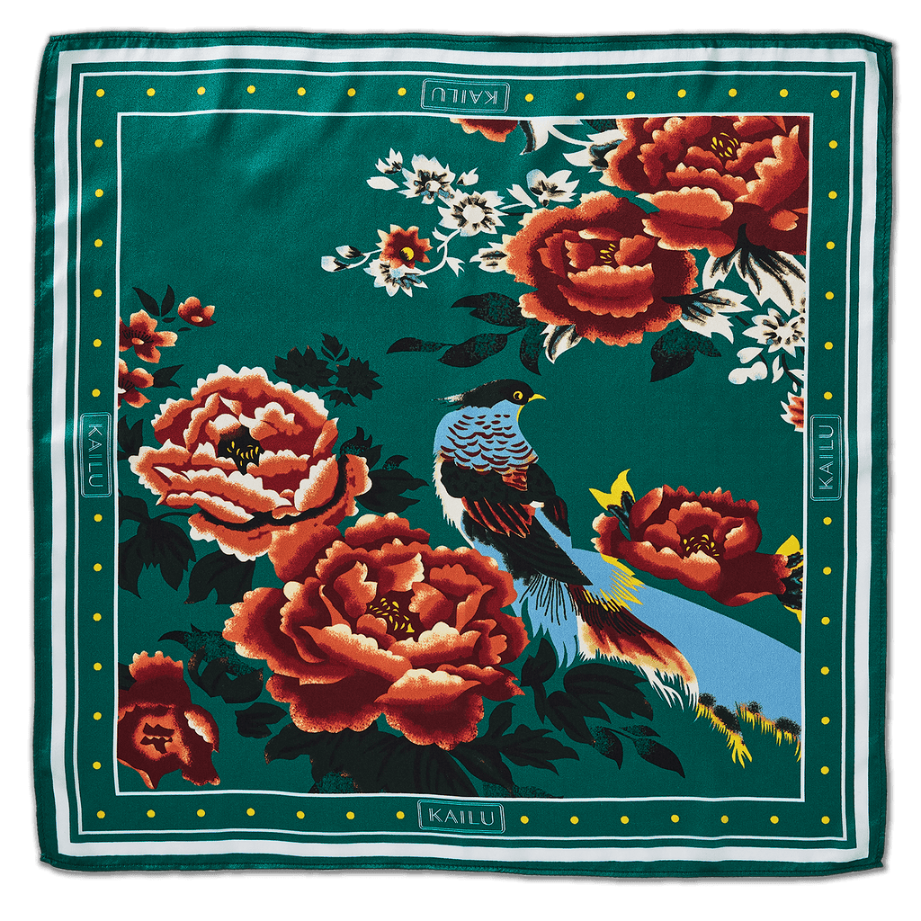 KAILU Imperial Bloom Silk Scarf – Luxury Accessory
