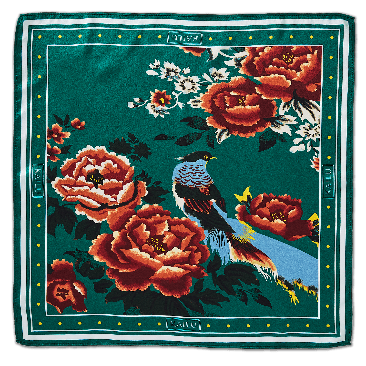 KAILU Imperial Bloom Silk Scarf – Luxury Accessory
