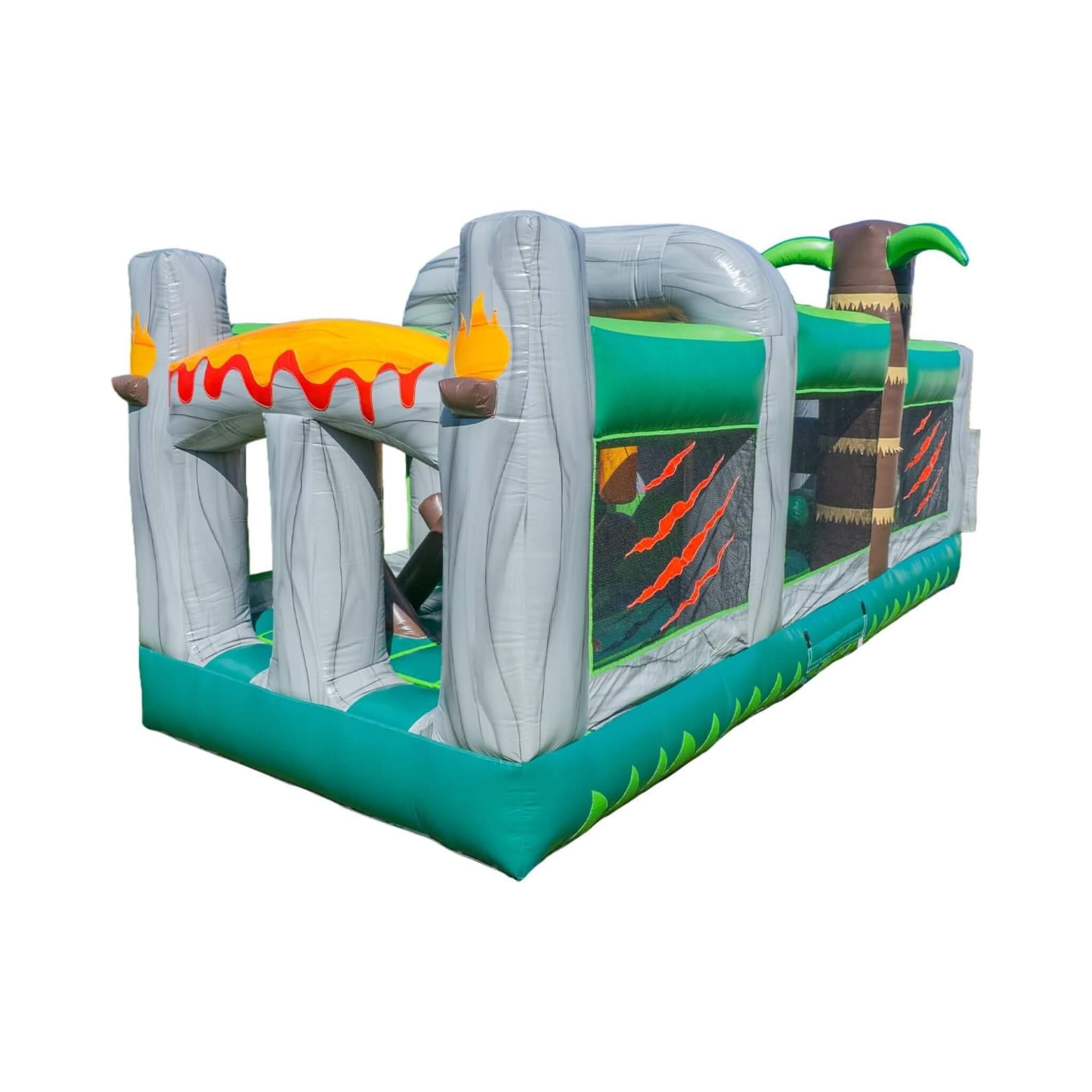 Pista de obstáculos inflable de dinosaurio de 20 pies con soplador (SAK90817)