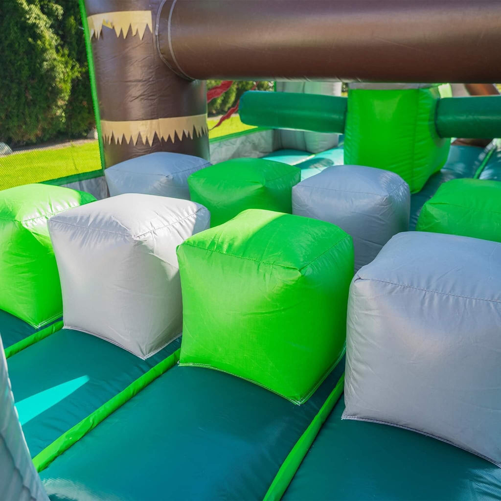 Pista de obstáculos inflable de dinosaurio de 20 pies con soplador (SAK90817)