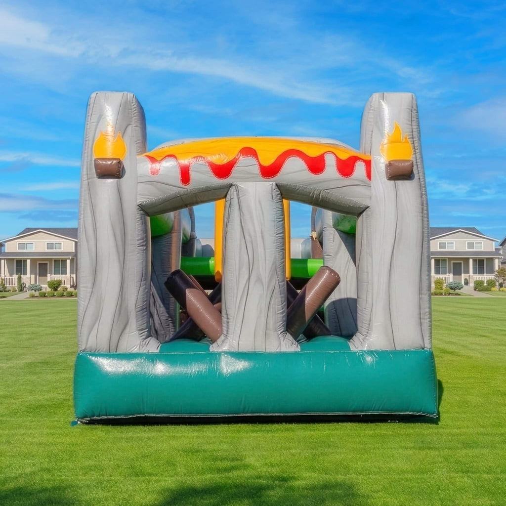 Pista de obstáculos inflable de dinosaurio de 20 pies con soplador (SAK90817)