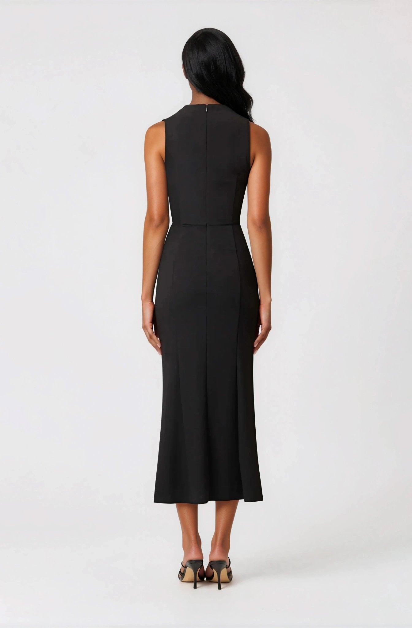 Jamie Midi Dress – Black