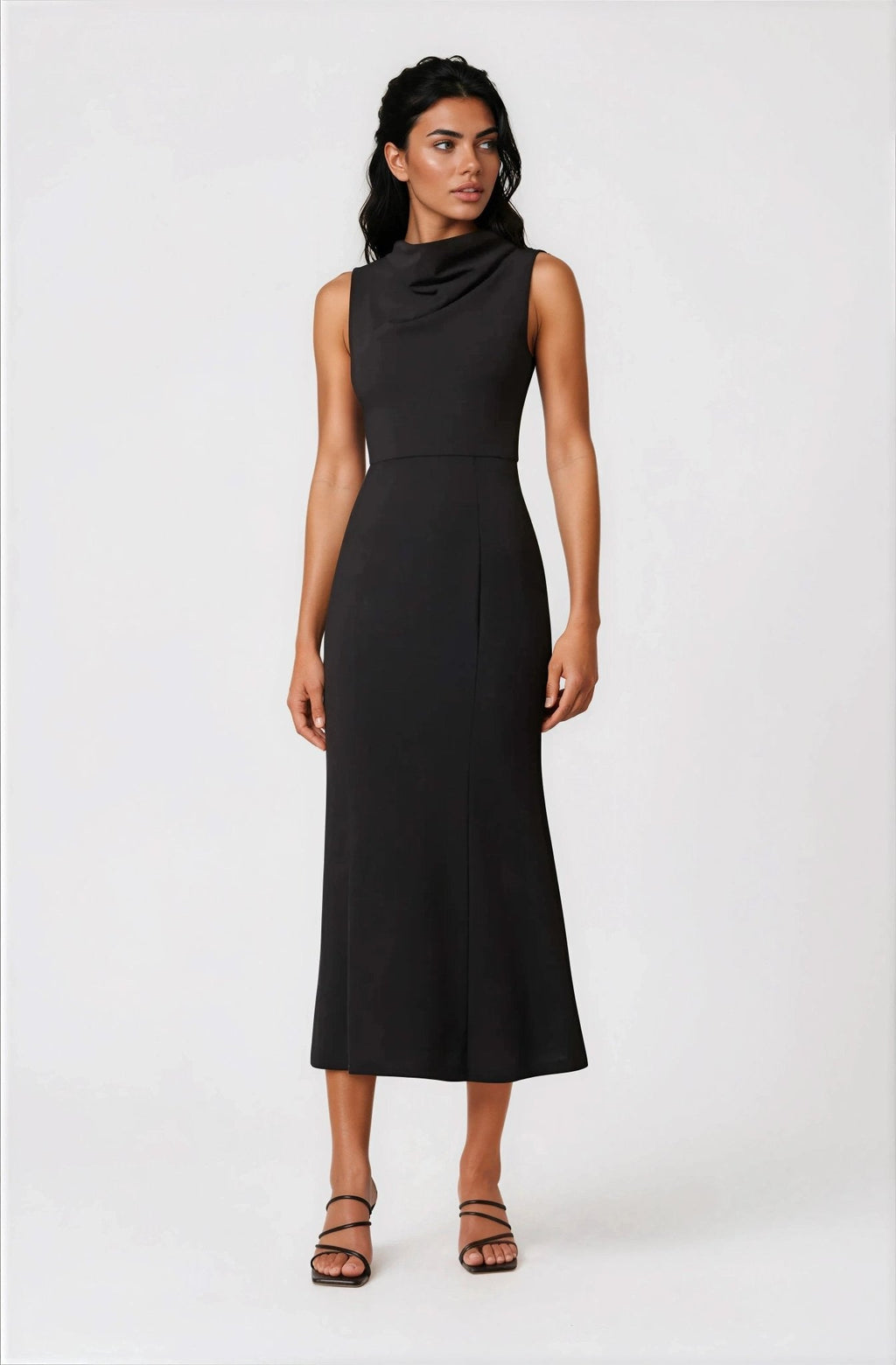 Jamie Midi Dress – Black