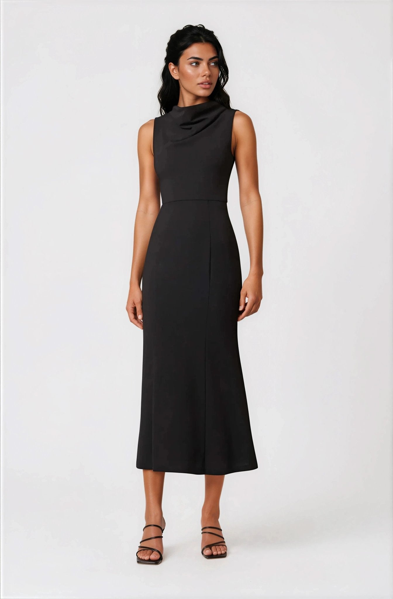 Jamie Midi Dress – Black