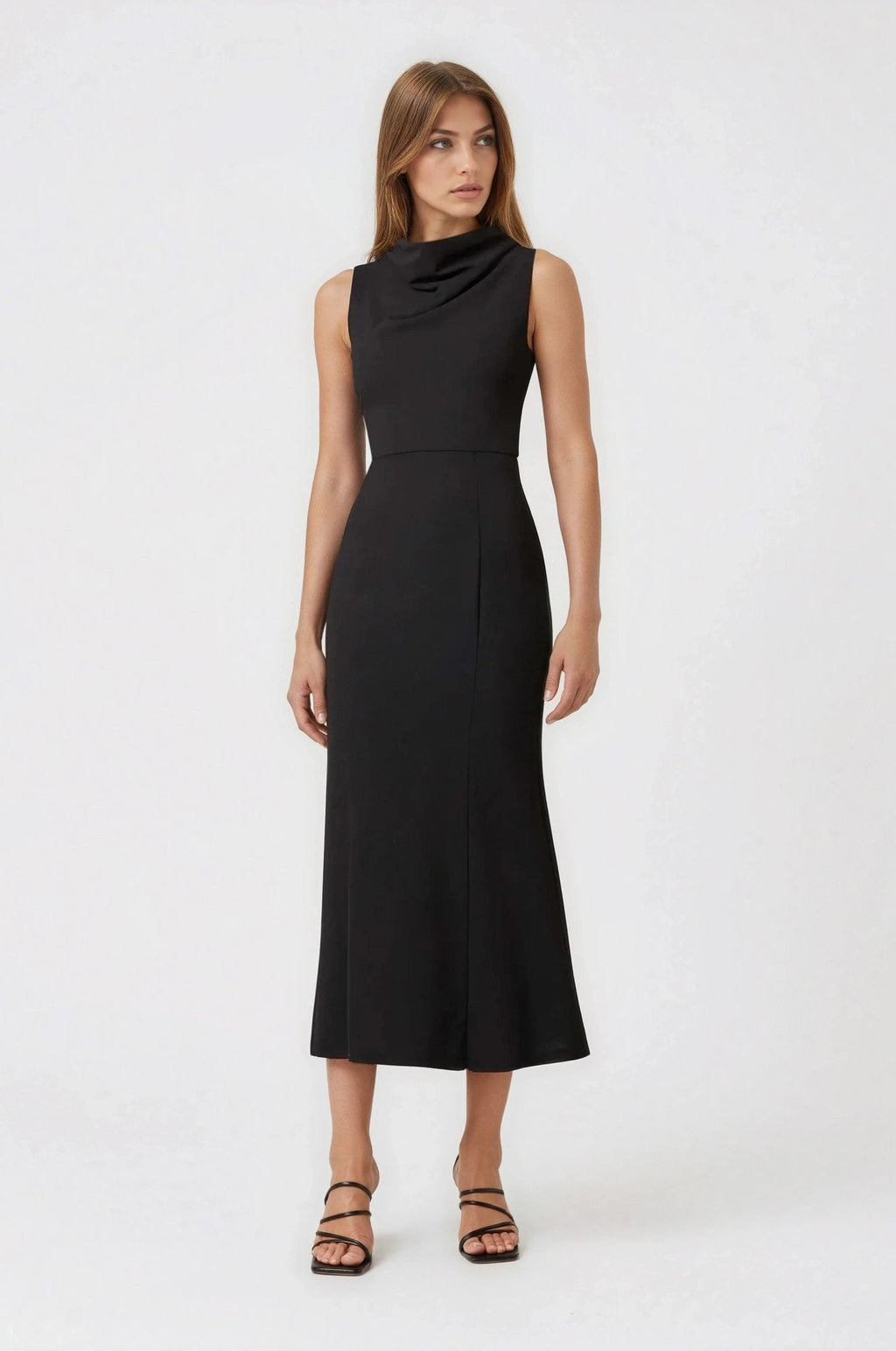 Jamie Midi Dress – Black