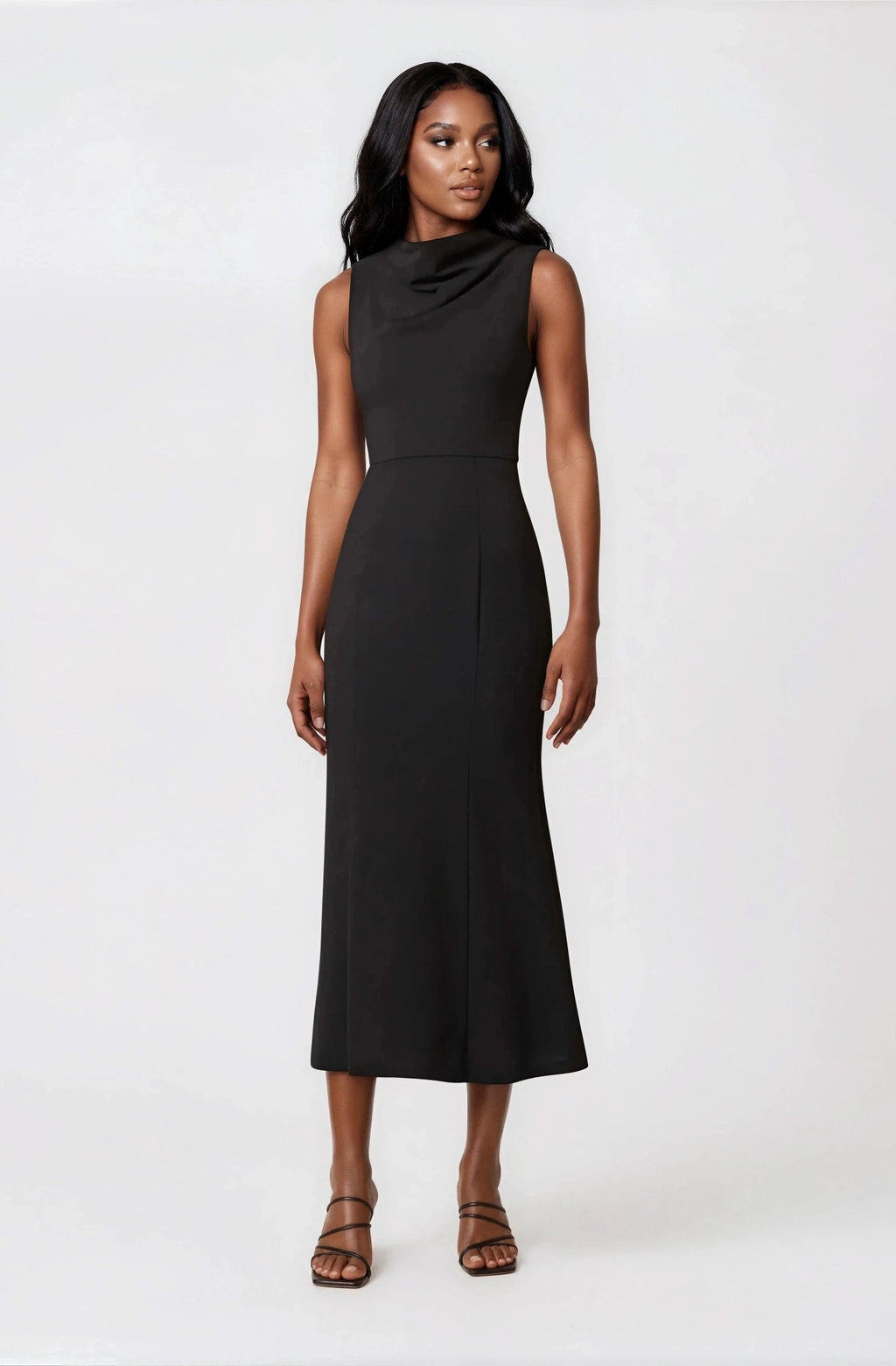 Jamie Midi Dress – Black