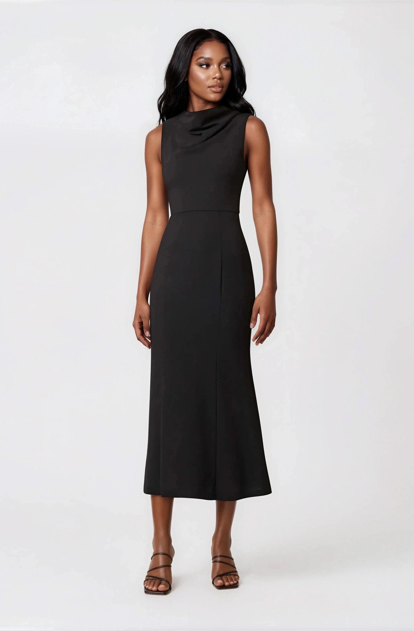 Jamie Midi Dress – Black