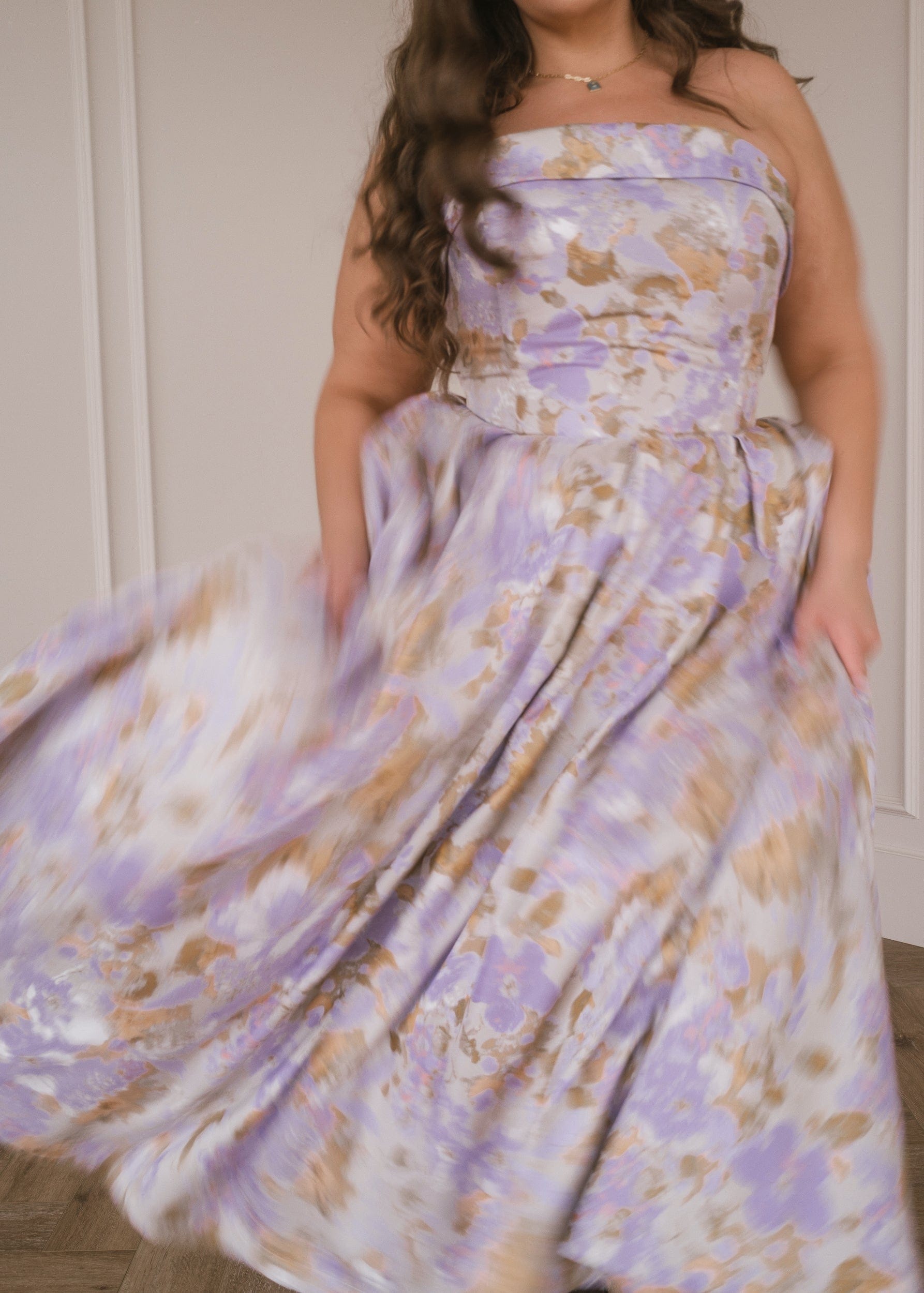 Vestido Jacquard sin Tirantes Anastelle