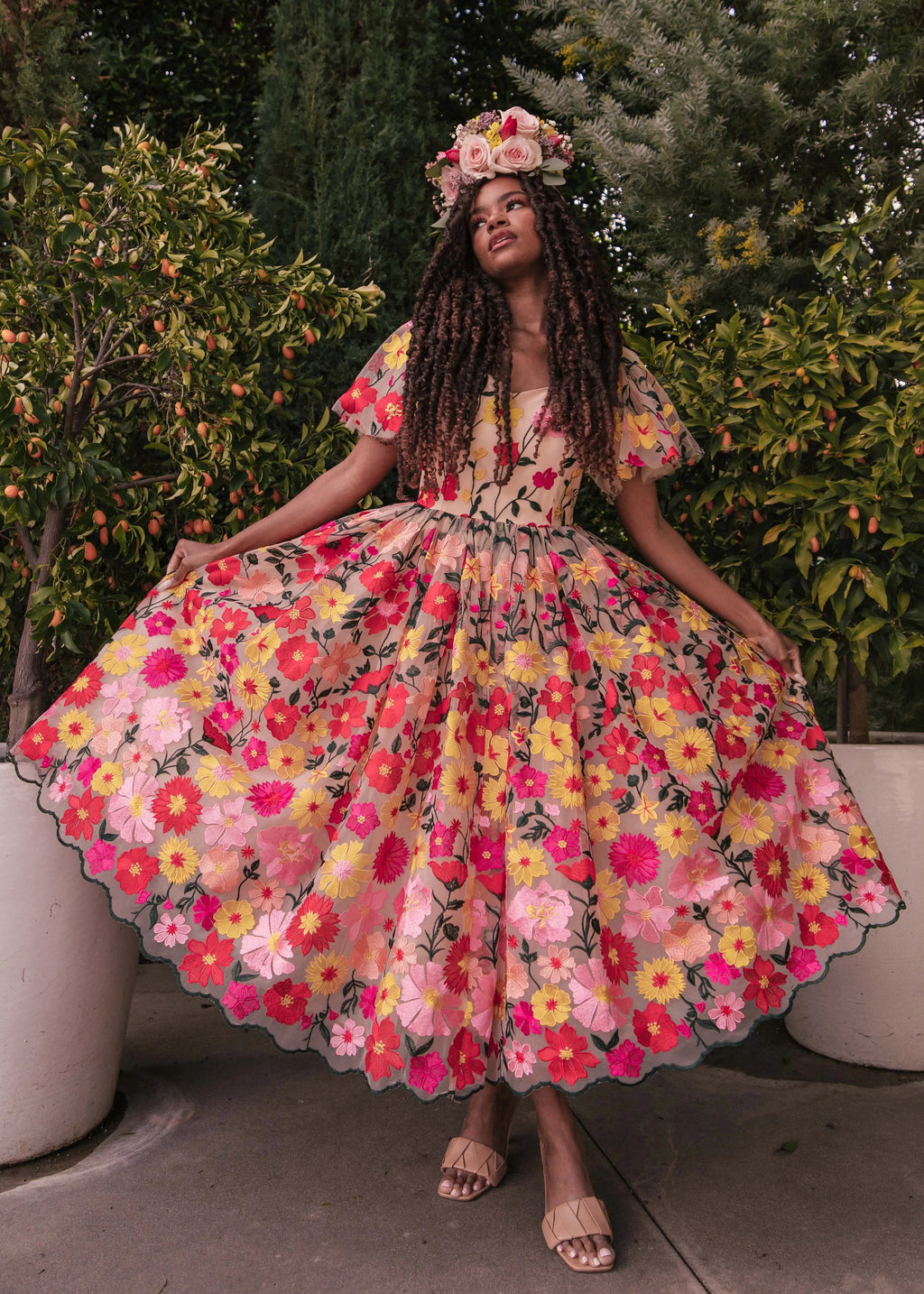 Vestido de jardín inglés