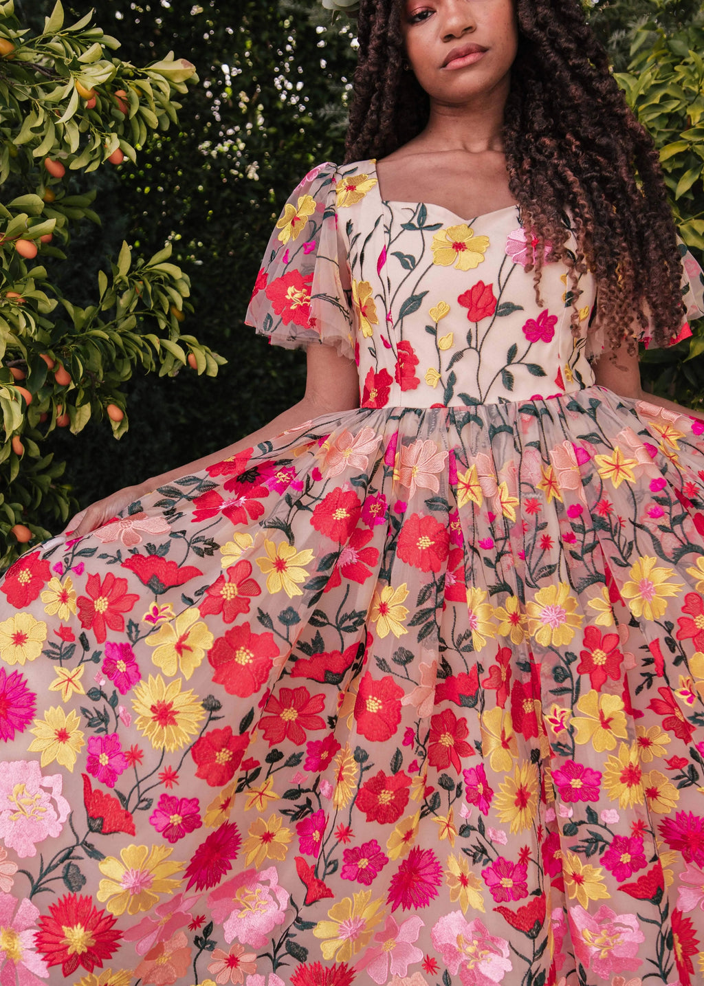 Vestido de jardín inglés