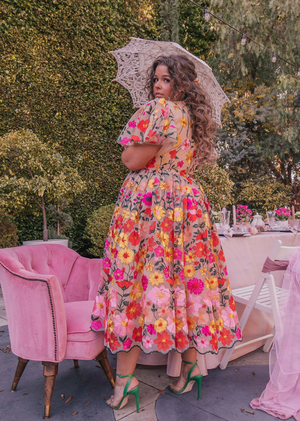 Vestido de jardín inglés