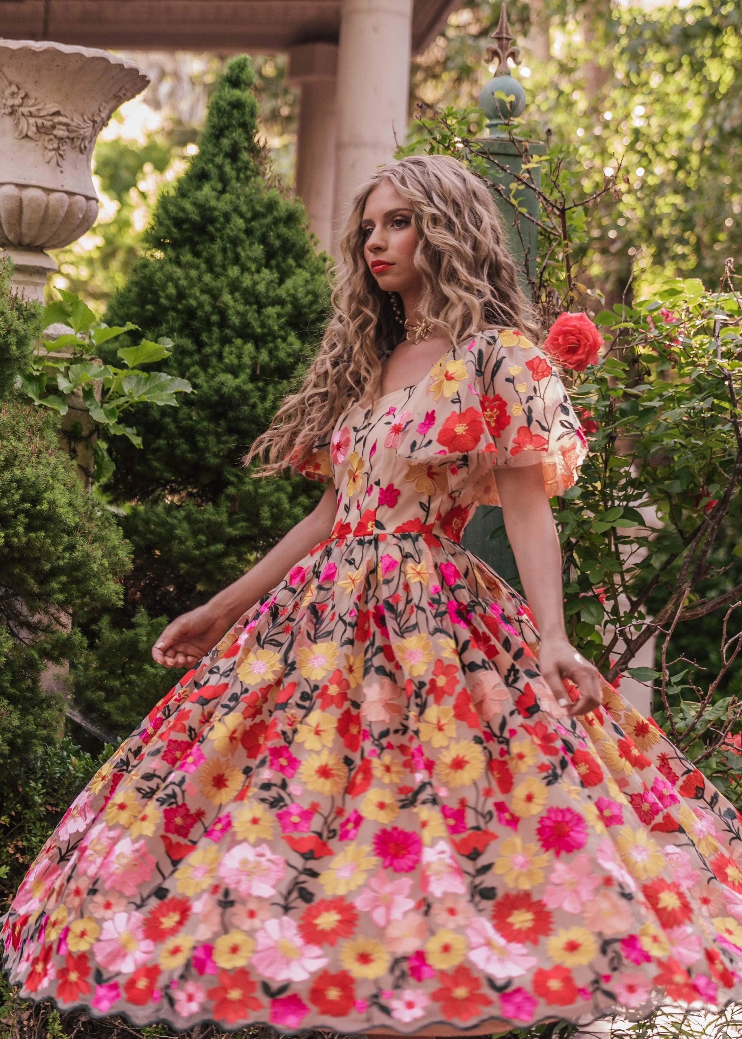 Vestido de jardín inglés