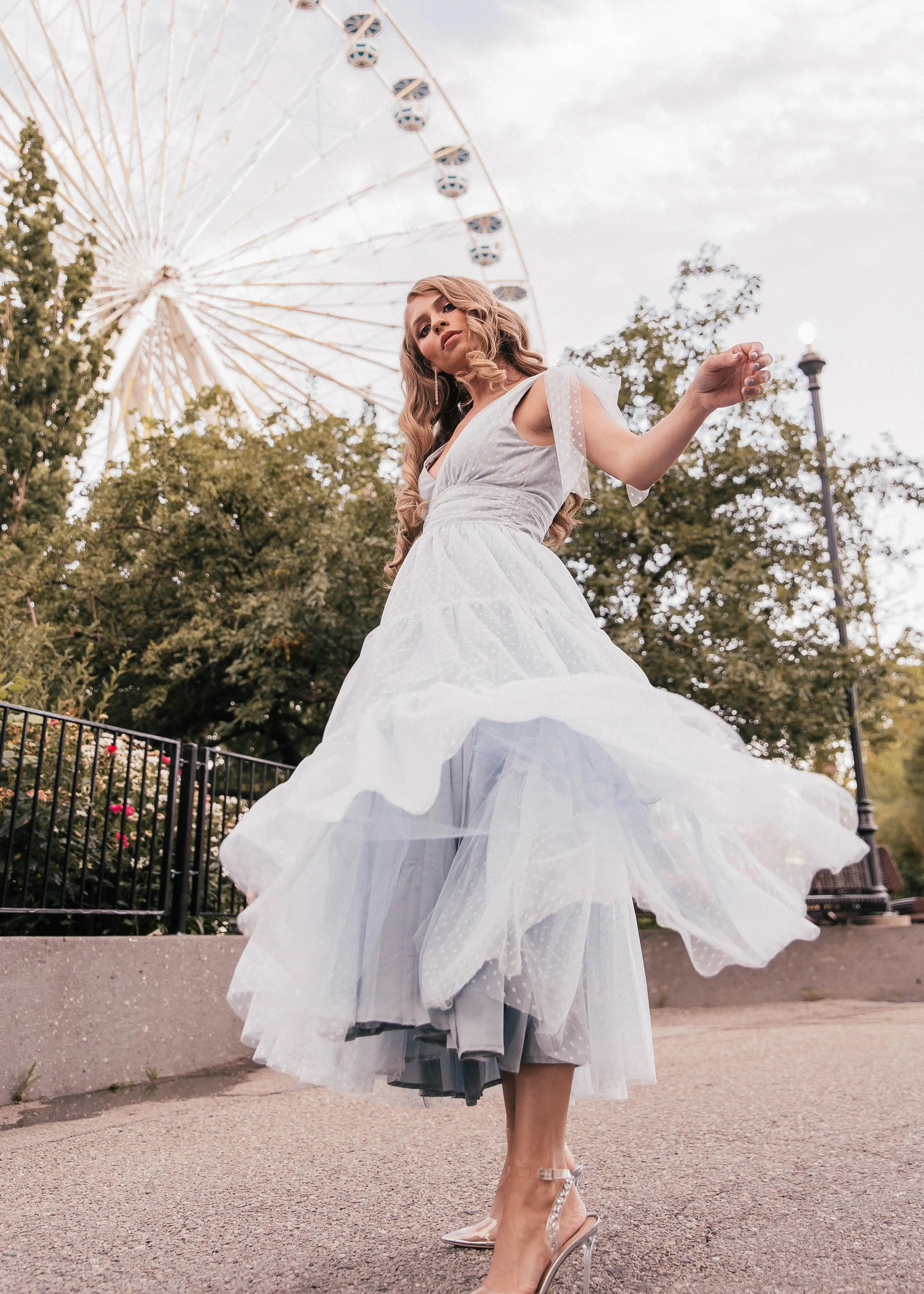 Vestido Jeanne Azul Polvoriento