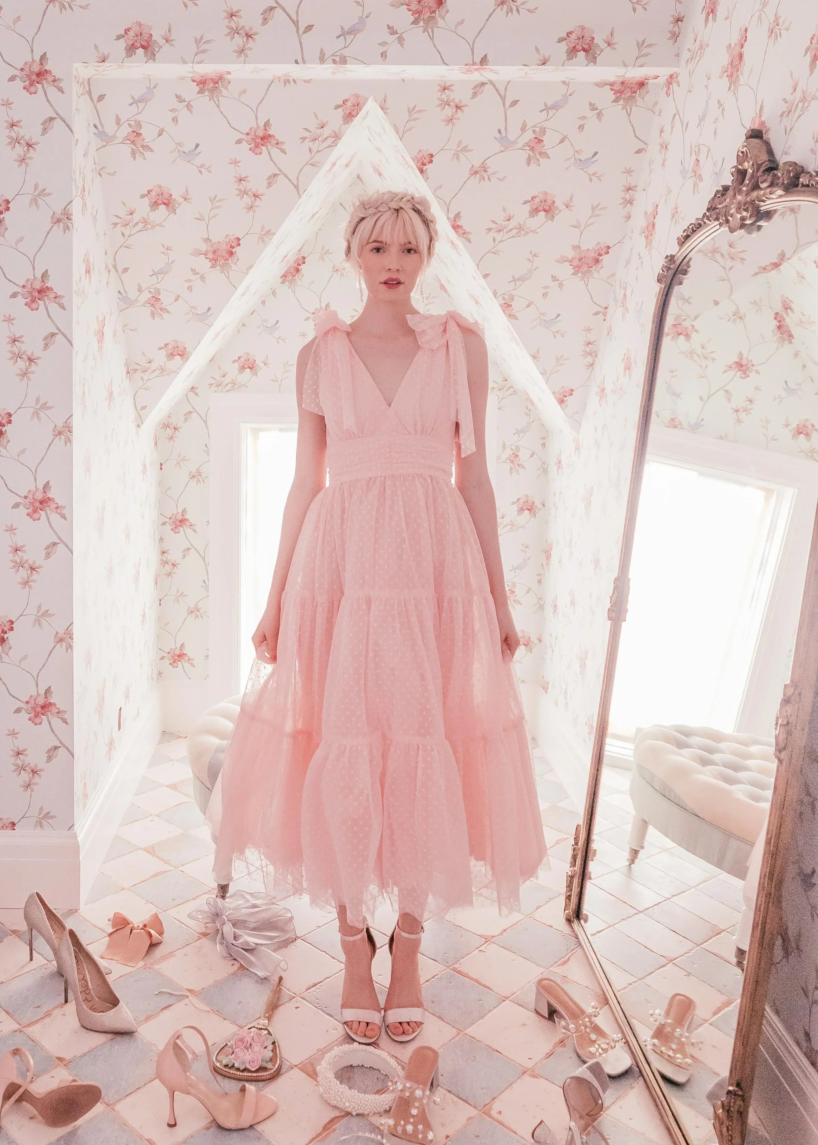 Vestido Jeanne Rosa