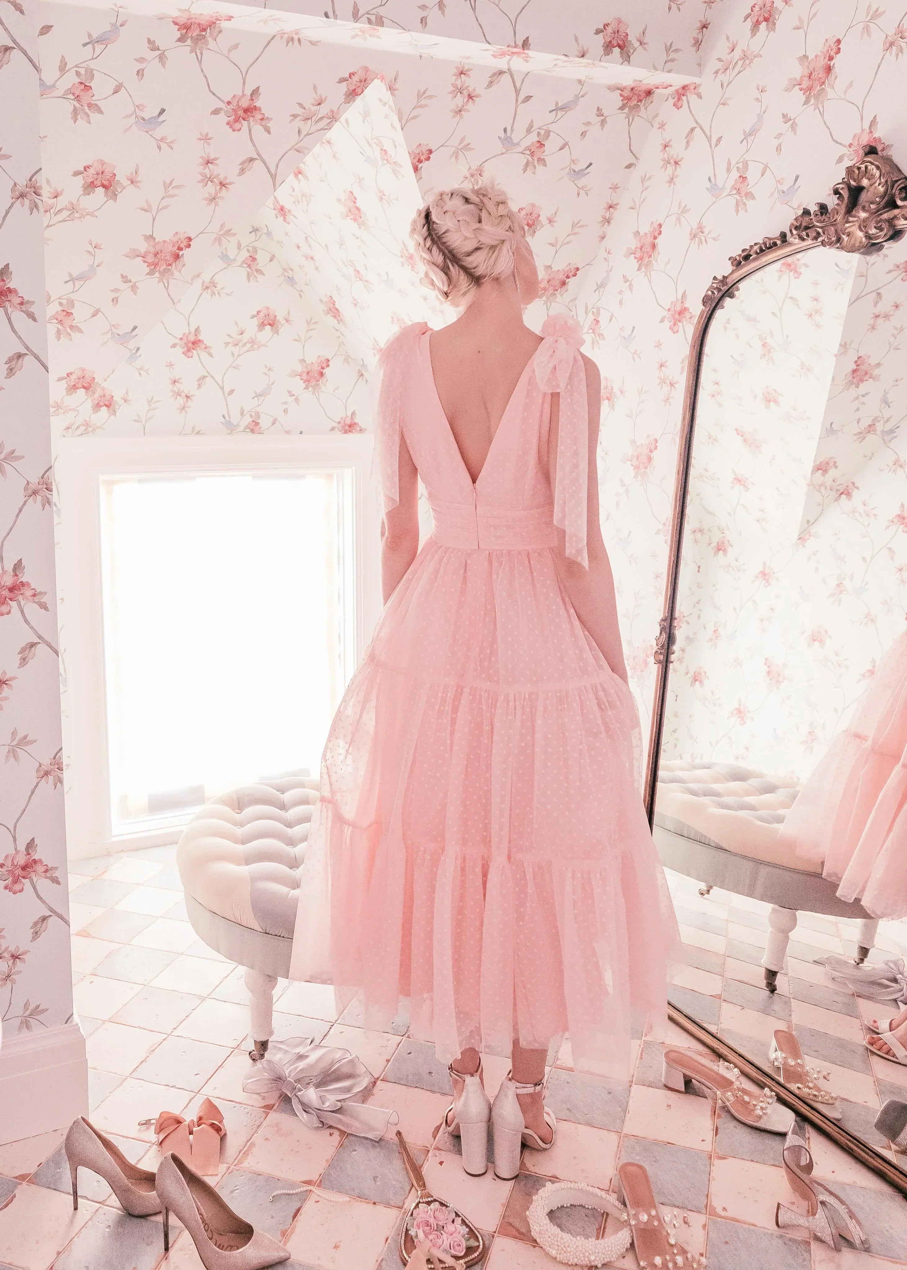 Vestido Jeanne Rosa