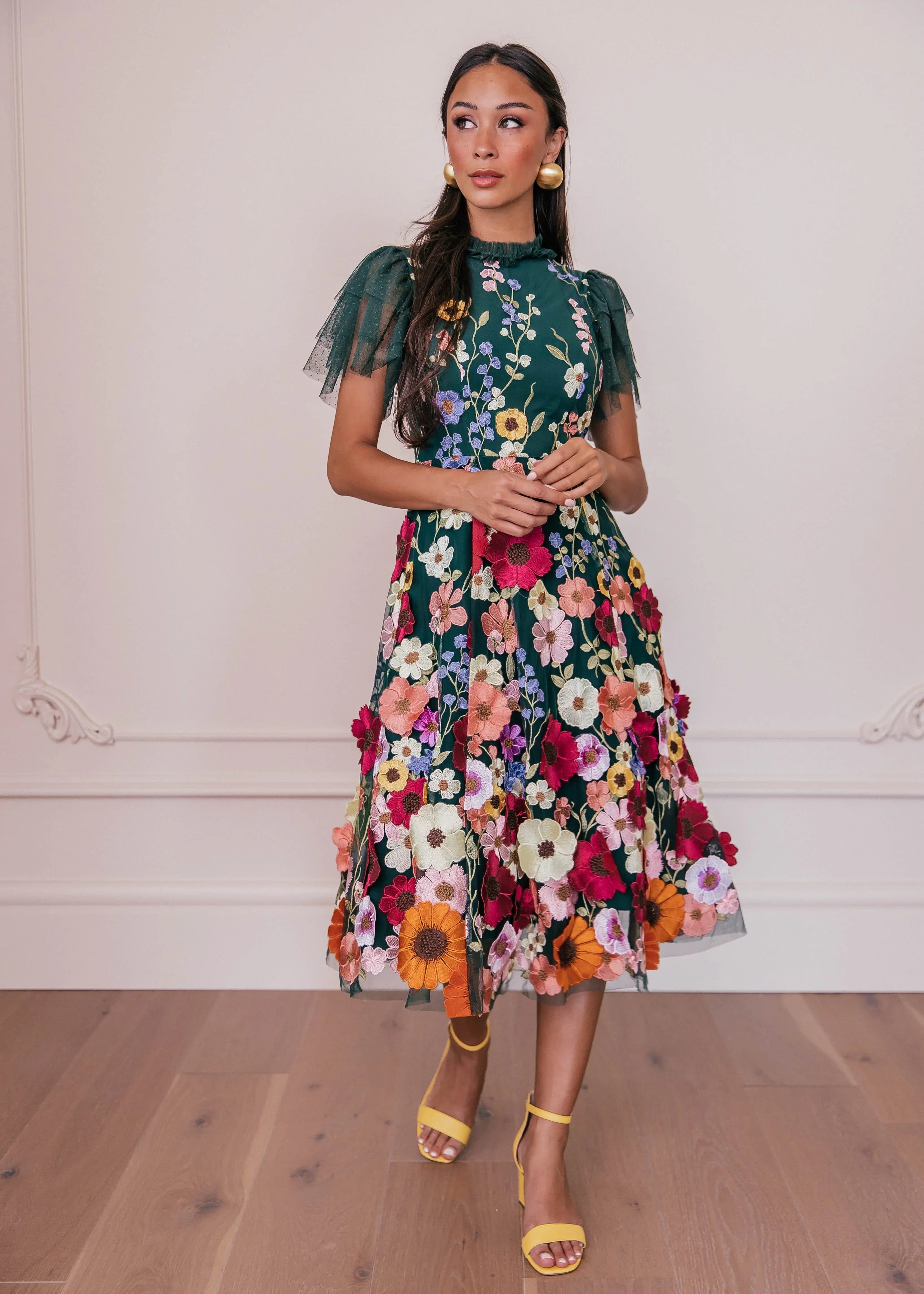 Vestido Jubileo Verde hoja
