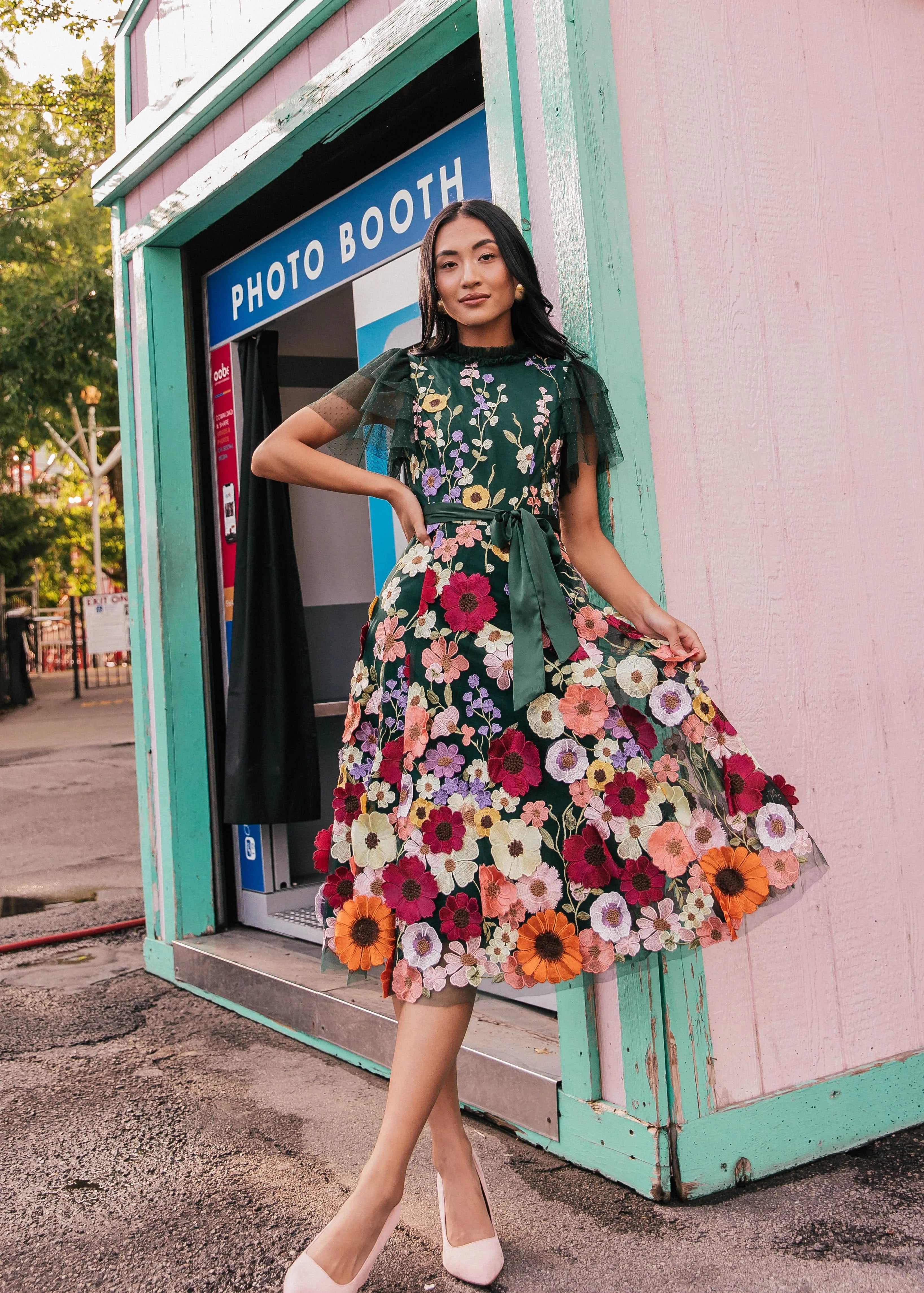 Vestido Jubileo Verde hoja