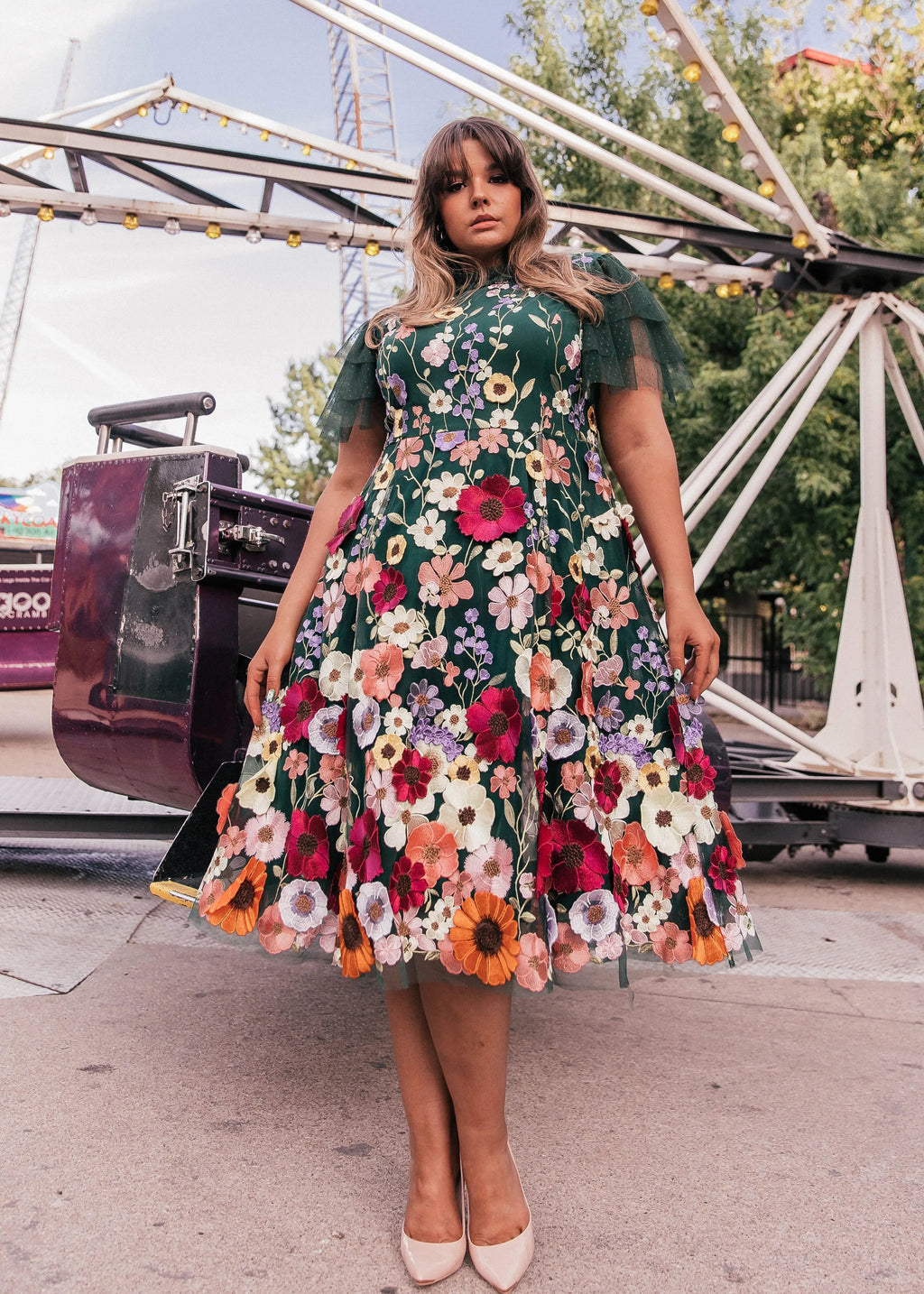 Vestido Jubileo Verde hoja
