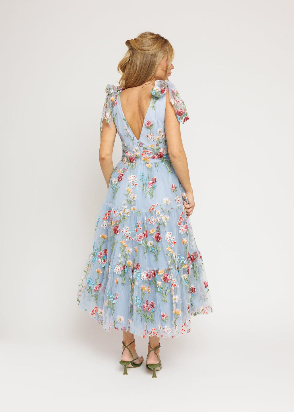 Vestido midi floral Margaret azul