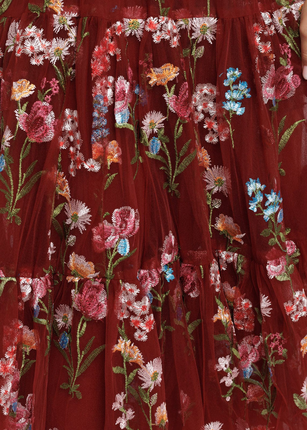 Vestido Midi Floral Margaret Rojo