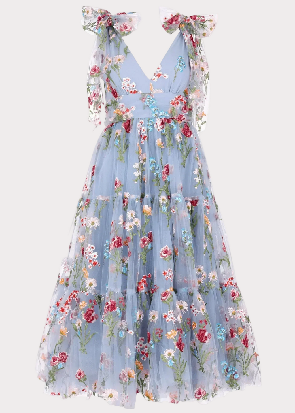 Vestido midi floral Margaret azul