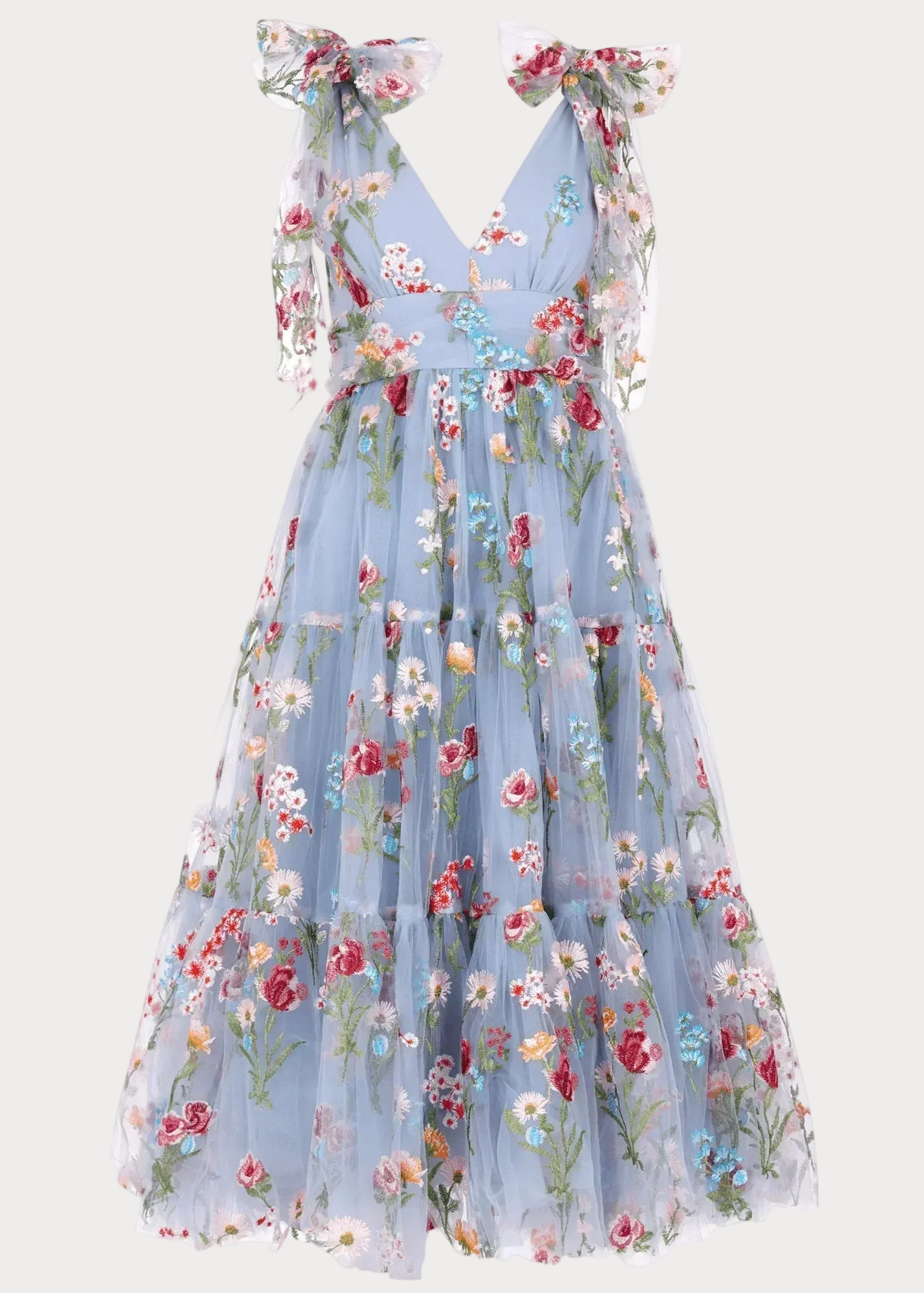 Vestido midi floral Margaret azul