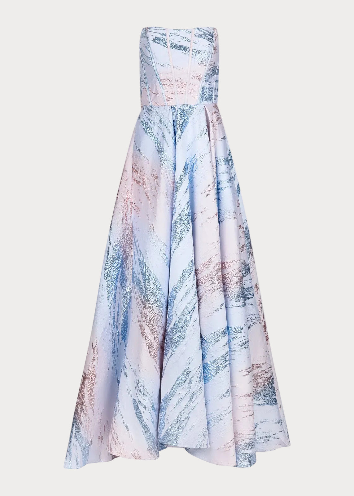 Vestido metálico Nessa - Azul