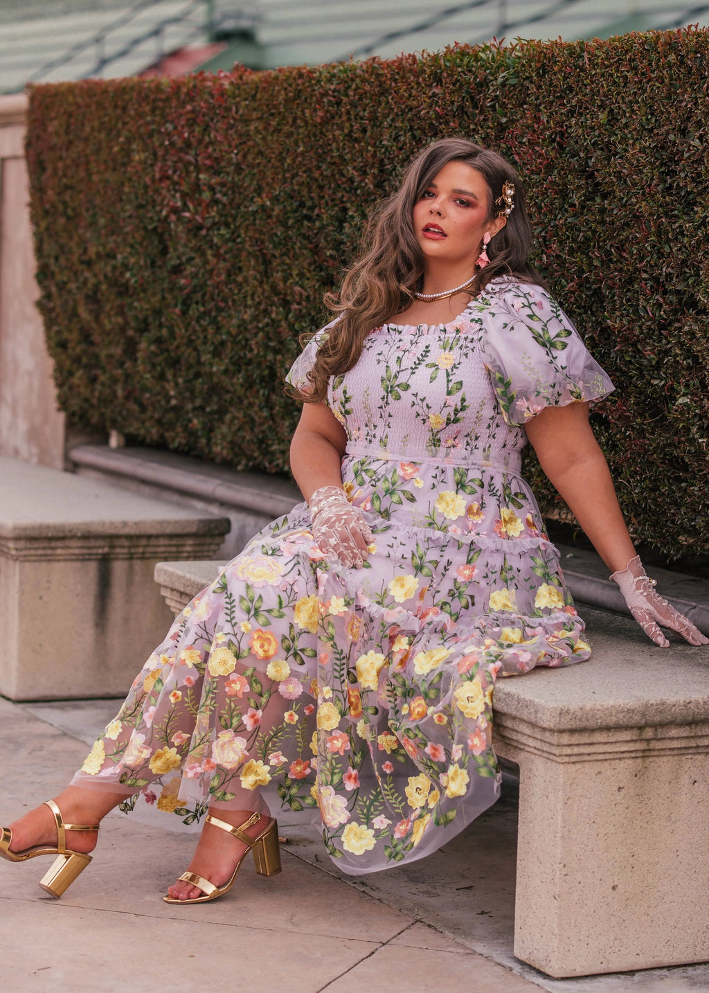 Vestido Rosa Midi - Lavanda
