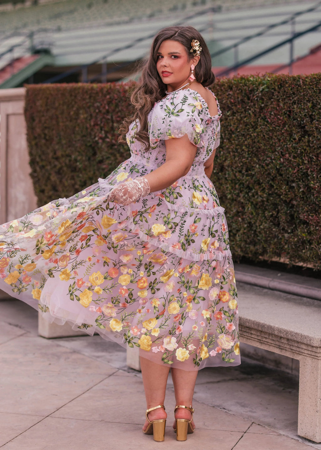 Vestido Rosa Midi - Lavanda