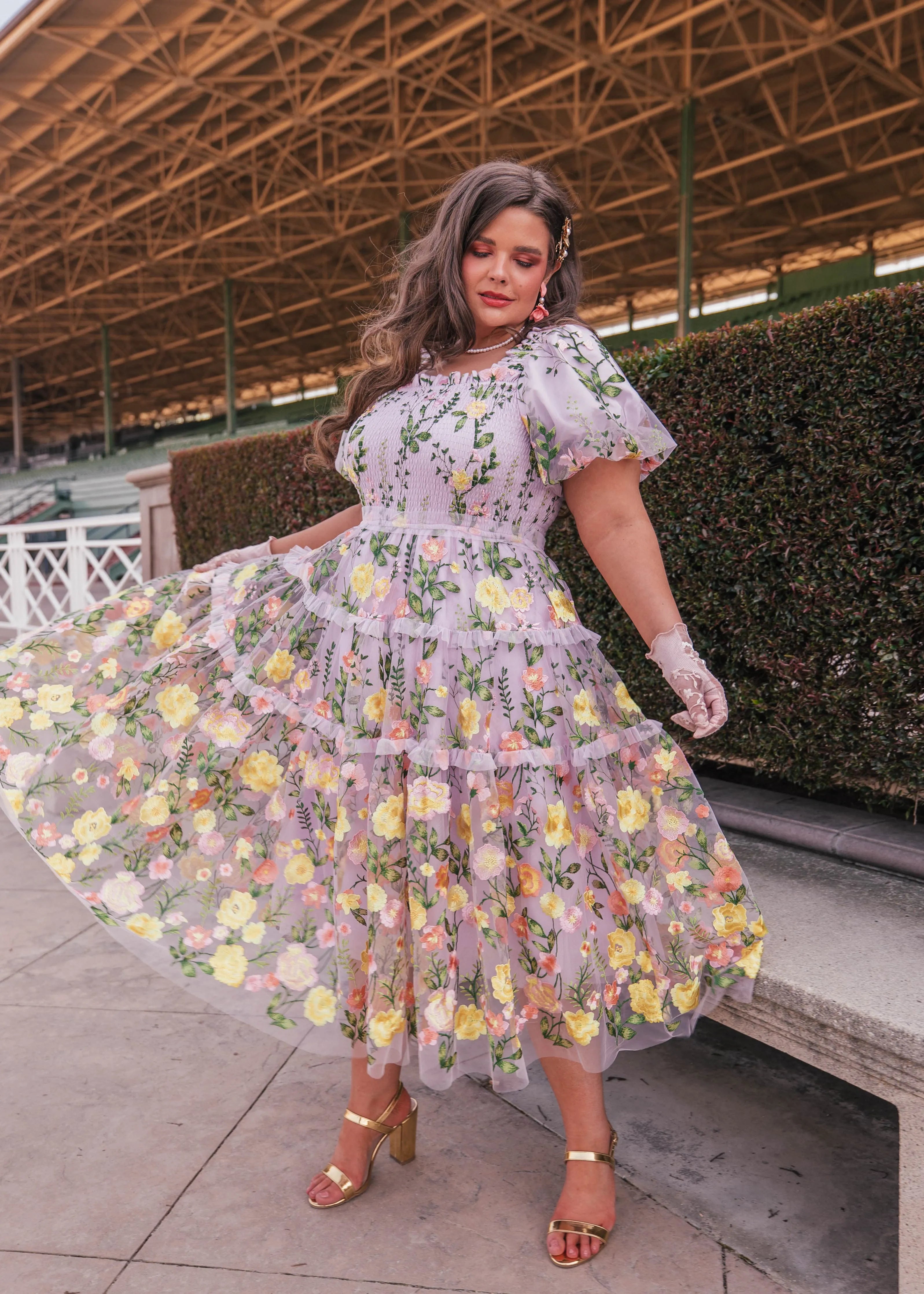 Vestido Rosa Midi - Lavanda