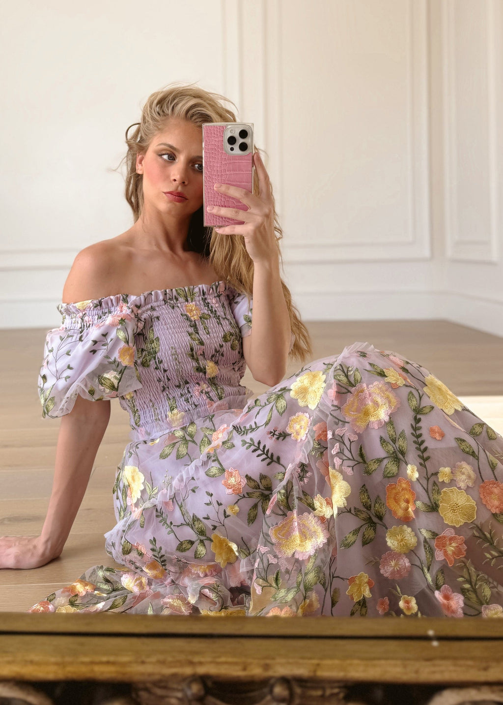 Vestido Rosa Midi - Lavanda