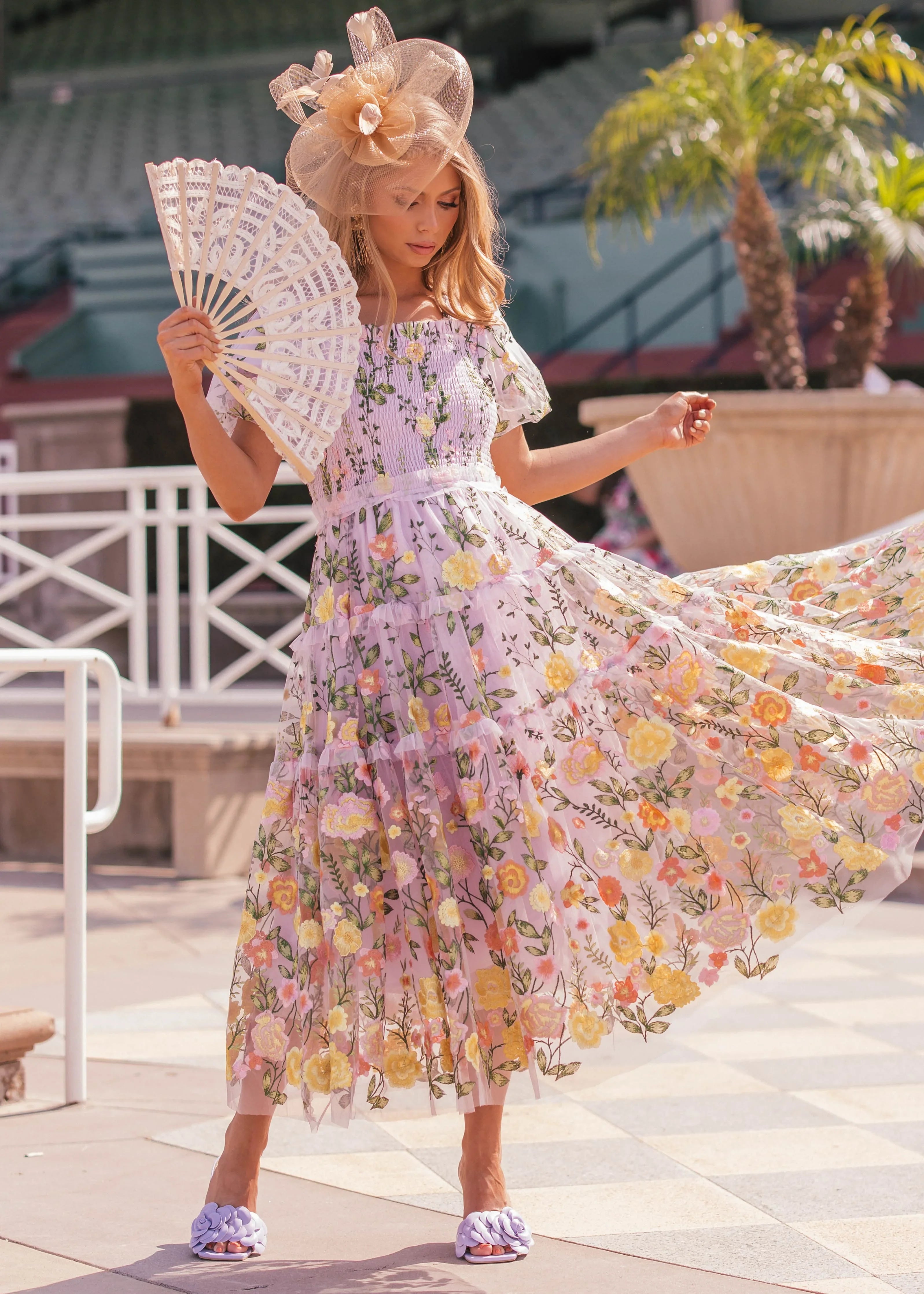 Vestido Rosa Midi - Lavanda
