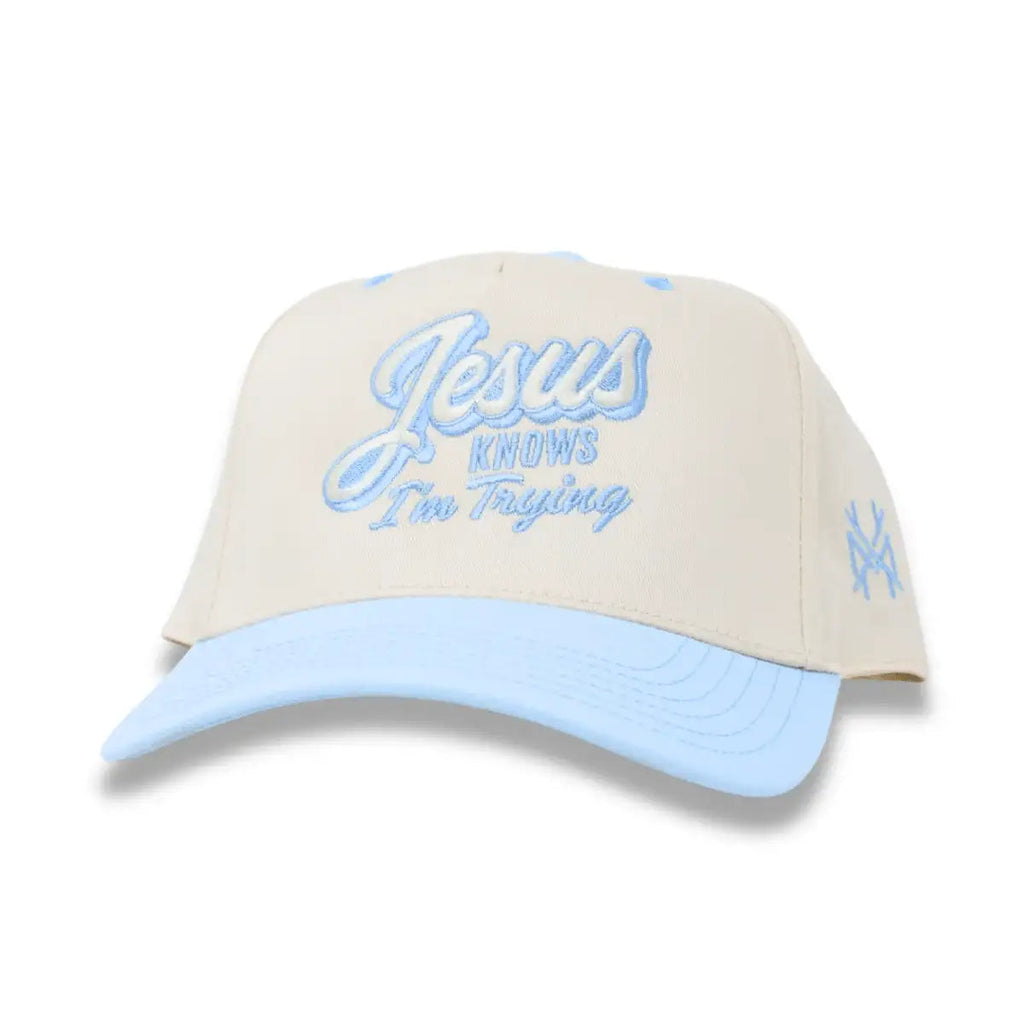 Jesus Knows I'm Trying Snapback Hat