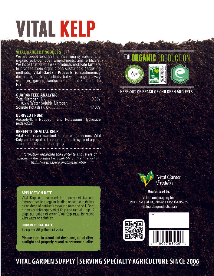 Vital Kelp - Soluble Kelp Fertilizer 0.5-0-17