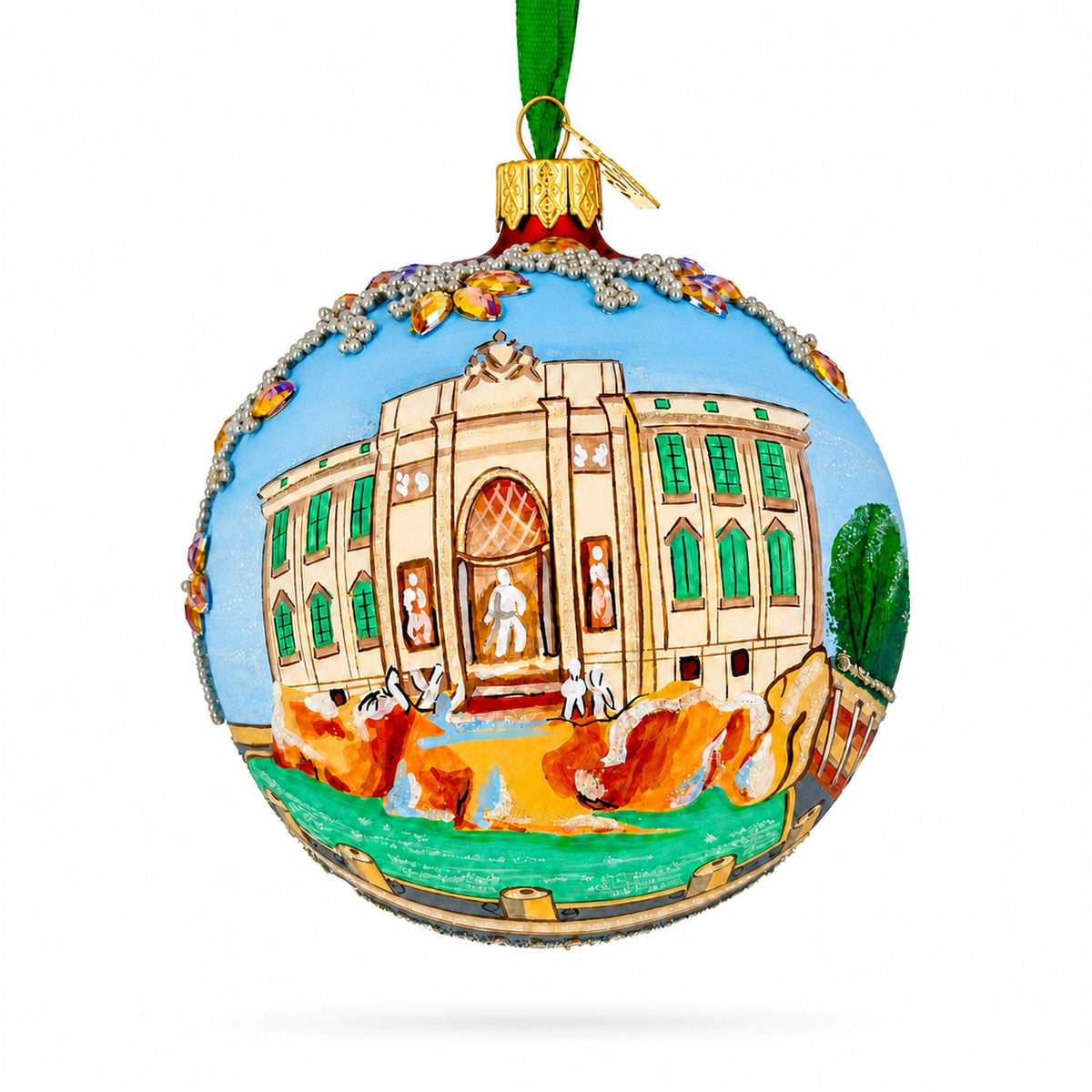 Trevi Fountain, Rome, Italy Glass Ball Christmas Ornament