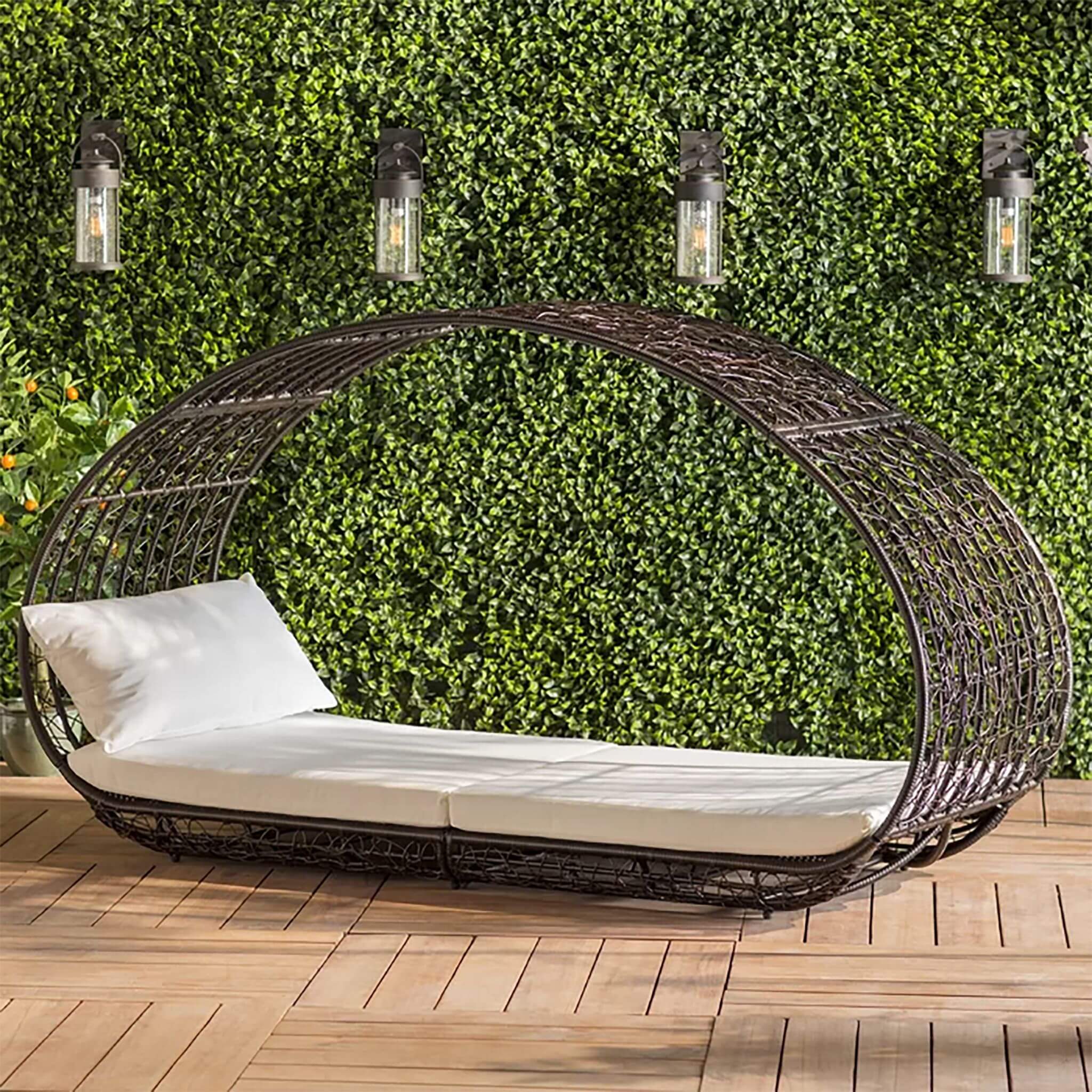 Tumbona de exterior Alora Large Abigal para 2 personas con estructura de aluminio y cojines (SAK23942)