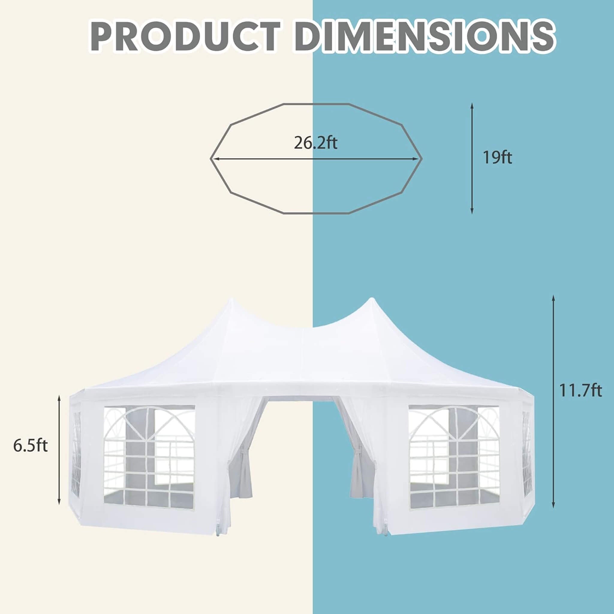Carpa de Fiesta Grande de Servicio Pesado Personalizable con Laterales y Ventanas (SAK72615)