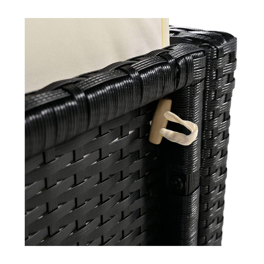 Conjunto de sofá seccional de ratán para spa exterior grande Alora con forma cuadrilátera y compartimentos de almacenamiento (SAK80217)