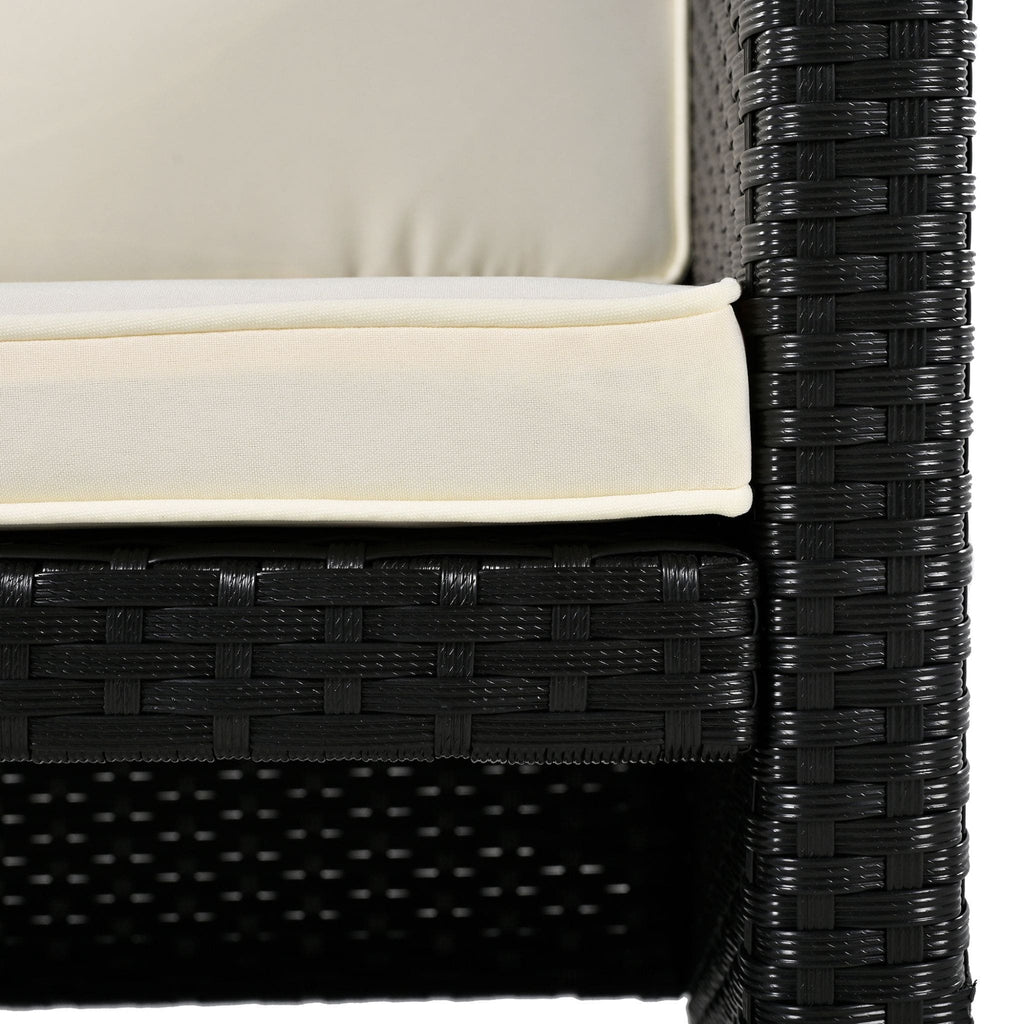 Conjunto de sofá seccional de ratán para spa exterior grande Alora con forma cuadrilátera y compartimentos de almacenamiento (SAK80217)