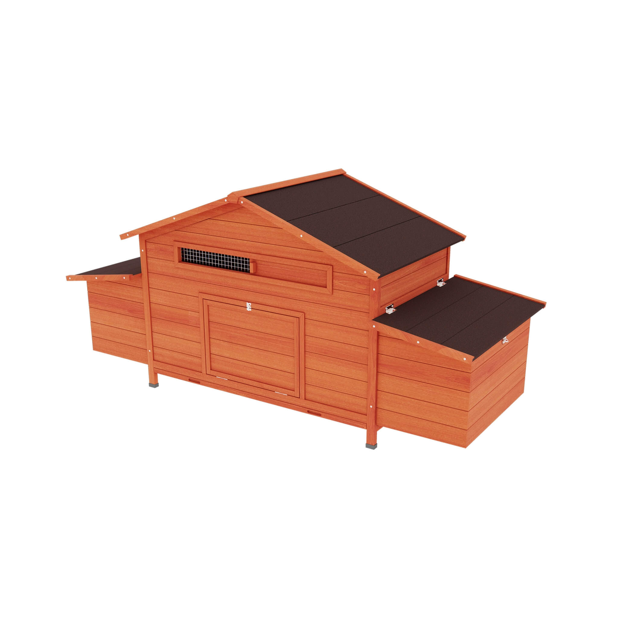 Gallinero de madera premium espacioso de 44 pulgadas con ponederos de dos lados (SAK21875)
