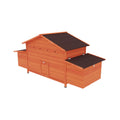 Gallinero de madera premium espacioso de 44 pulgadas con ponederos de dos lados (SAK21875)